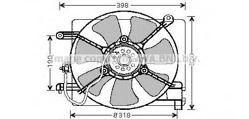 Вентилятор, охлаждение двигателя AVA QUALITY COOLING DW7502