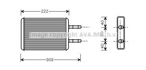 Теплообменник, отопление салона AVA QUALITY COOLING FD6355