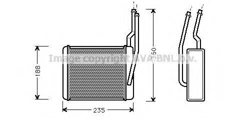 Теплообменник, отопление салона AVA QUALITY COOLING FD6356