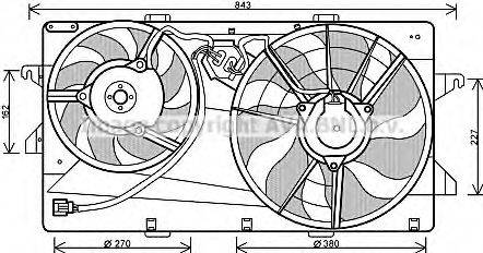 Вентилятор, охлаждение двигателя AVA QUALITY COOLING FD7549