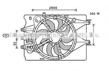Вентилятор, охлаждение двигателя AVA QUALITY COOLING FT7602