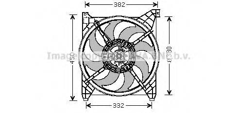 Вентилятор, охлаждение двигателя AVA QUALITY COOLING HY7505