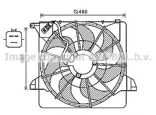 Вентилятор, охлаждение двигателя AVA QUALITY COOLING KA7541
