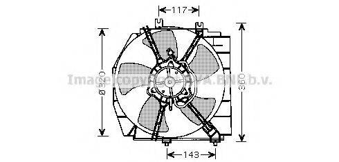 Вентилятор, охлаждение двигателя AVA QUALITY COOLING MZ7514