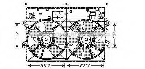AVA QUALITY COOLING MZ7524 Вентилятор, охлаждение двигателя