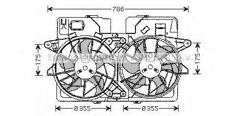 Вентилятор, охлаждение двигателя AVA QUALITY COOLING MZ7532