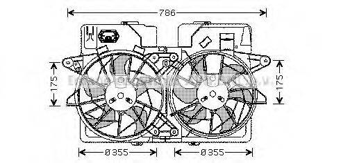 Вентилятор, охлаждение двигателя AVA QUALITY COOLING MZ7533