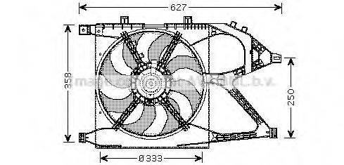 Вентилятор, охлаждение двигателя AVA QUALITY COOLING OL7519