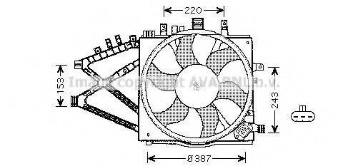 Вентилятор, охлаждение двигателя AVA QUALITY COOLING OL7521