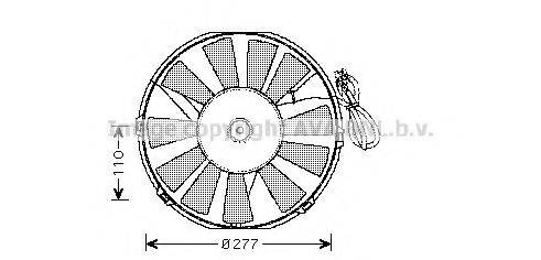Вентилятор, охлаждение двигателя AVA QUALITY COOLING OL7523