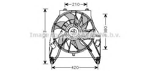 Вентилятор, охлаждение двигателя AVA QUALITY COOLING RT7538