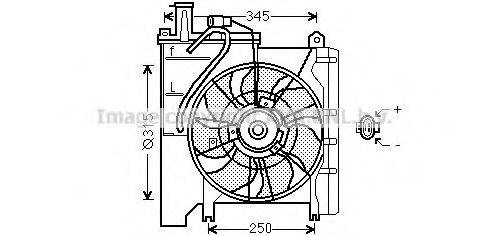 Вентилятор, охлаждение двигателя AVA QUALITY COOLING TO7553