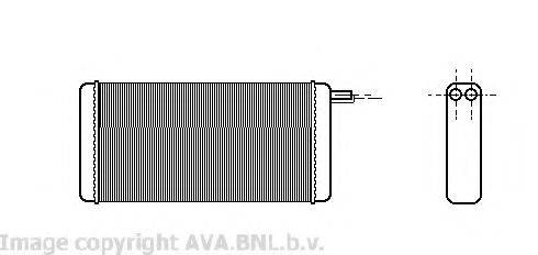 Теплообменник, отопление салона AVA QUALITY COOLING VW6128