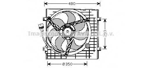 Вентилятор, охлаждение двигателя AVA QUALITY COOLING VW7506