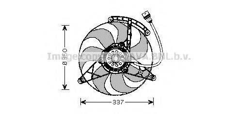 Вентилятор, охлаждение двигателя AVA QUALITY COOLING VW7516