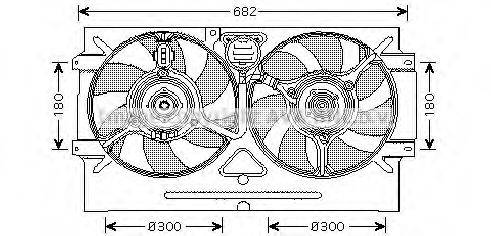 Вентилятор, охлаждение двигателя AVA QUALITY COOLING VW7518