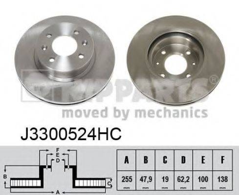 Тормозной диск NIPPARTS J3300524HC