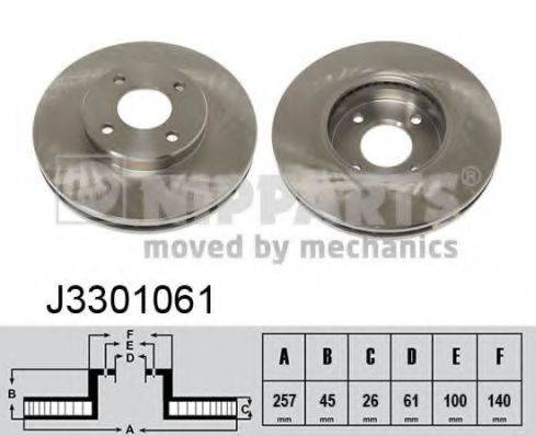 Тормозной диск NIPPARTS J3301061