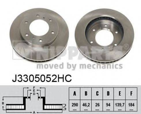 NIPPARTS J3305052HC Тормозной диск