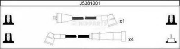 Комплект проводов зажигания NIPPARTS J5381001
