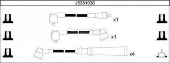 Комплект проводов зажигания NIPPARTS J5381036