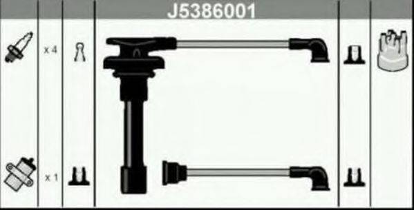Комплект проводов зажигания NIPPARTS J5386001