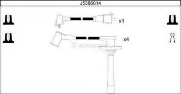 Комплект проводов зажигания NIPPARTS J5386014