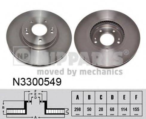 Тормозной диск NIPPARTS N3300549