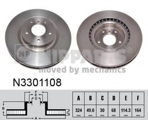 Тормозной диск NIPPARTS N3301108