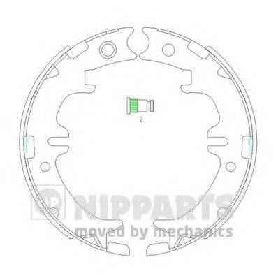 NIPPARTS N3502083 Комплект тормозных колодок, стояночная тормозная система
