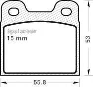 Комплект тормозных колодок, дисковый тормоз MGA 13