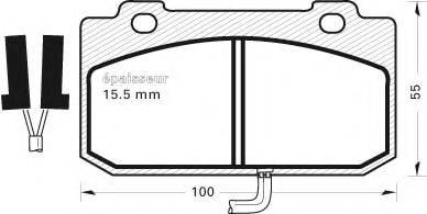 MGA 187 Комплект тормозных колодок, дисковый тормоз