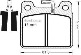 Комплект тормозных колодок, дисковый тормоз MGA 188