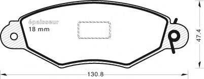 MGA 426 Комплект тормозных колодок, дисковый тормоз