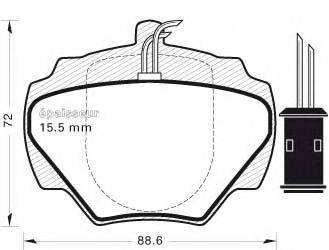 Комплект тормозных колодок, дисковый тормоз MGA 439