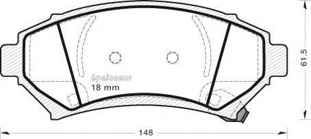 MGA 441 Комплект тормозных колодок, дисковый тормоз