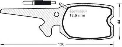 Комплект тормозных колодок, дисковый тормоз MGA 46