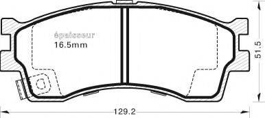 Комплект тормозных колодок, дисковый тормоз MGA 595