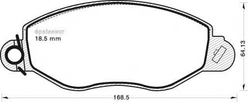 Комплект тормозных колодок, дисковый тормоз MGA 646