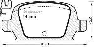 MGA 667 Комплект тормозных колодок, дисковый тормоз