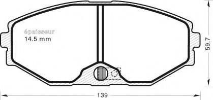 MGA 774 Комплект тормозных колодок, дисковый тормоз