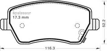 Комплект тормозных колодок, дисковый тормоз MGA 798