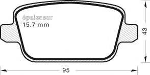 MGA 865 Комплект тормозных колодок, дисковый тормоз