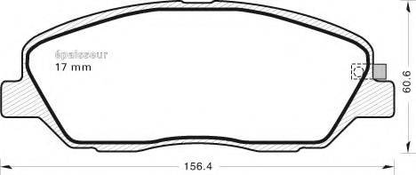 MGA 918 Комплект тормозных колодок, дисковый тормоз