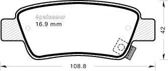 Комплект тормозных колодок, дисковый тормоз MGA 921