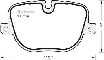 Комплект тормозных колодок, дисковый тормоз MGA 1026