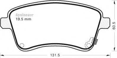 Комплект тормозных колодок, дисковый тормоз MGA 1032