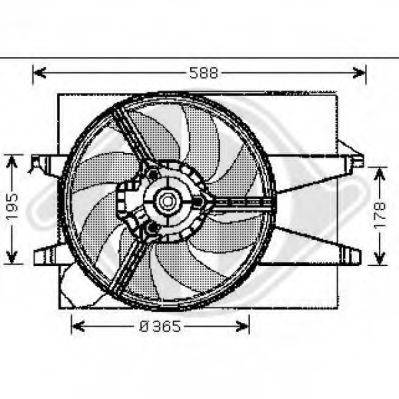 Вентилятор, охлаждение двигателя DIEDERICHS 1404101