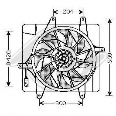 Вентилятор, охлаждение двигателя DIEDERICHS 2605001