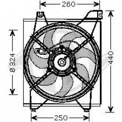 Вентилятор, охлаждение двигателя DIEDERICHS 8654108